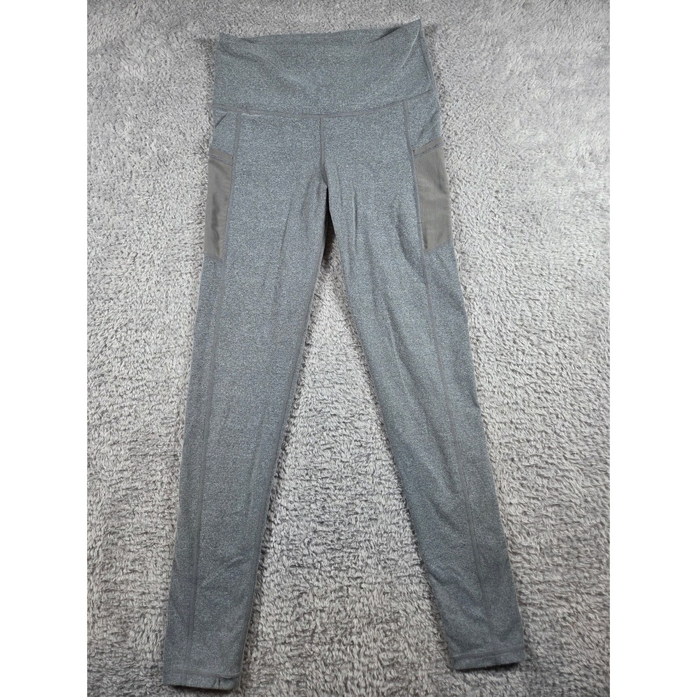 Mono B Leggings Small Gray Womens High Rise Mesh Pocket Supplex APH2420